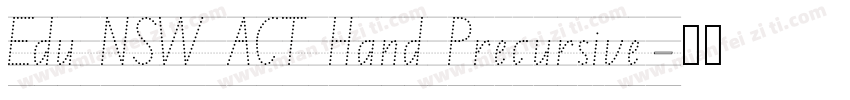 Edu NSW ACT Hand Precursive字体转换